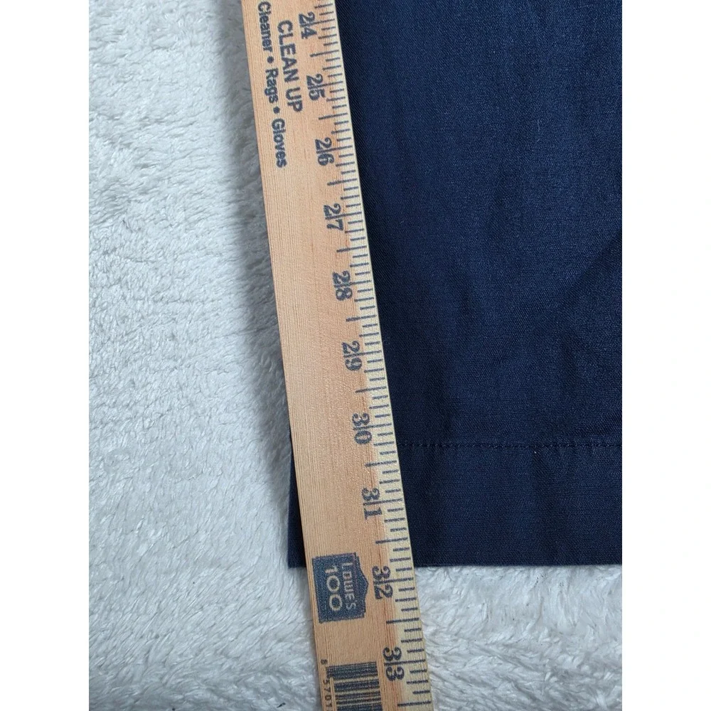 Brooks Brothers Milano Fit Mens 30/32 Navy Blue Linen Cotton Stretch Chinos